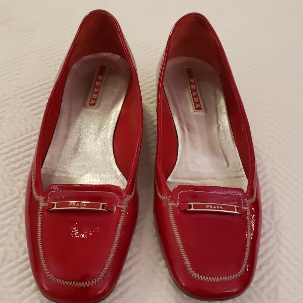 Red Prada Flats